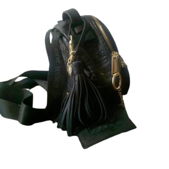 Steve Madden Women's Embossed PLeather Logo Mini Backpack Purse Black One Size - Picture 6 of 6